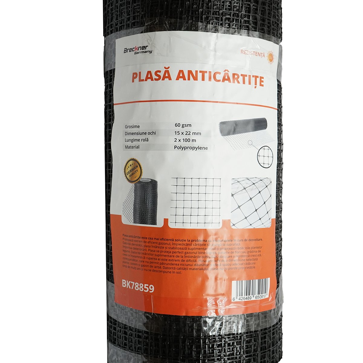 Plasa anti cartita 60g, 2x100m cu ochi 15x22mm Breckner Germany